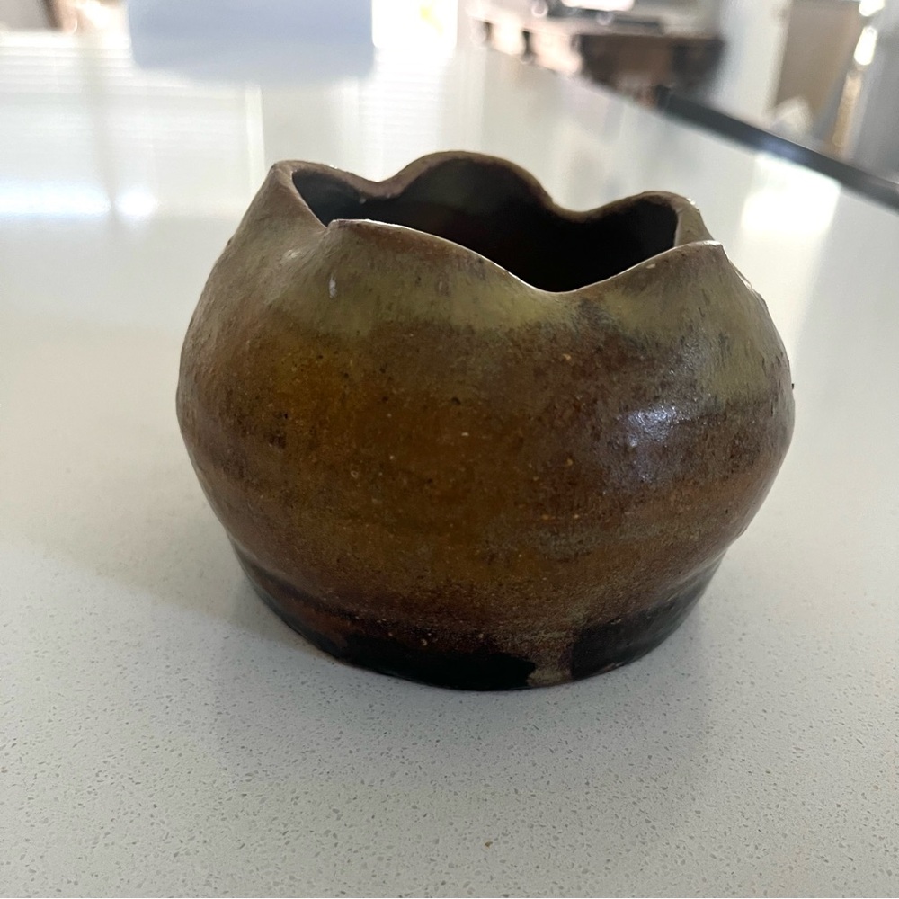 Pottery Ruffled Edge Handmade Vessel - Picture 7 of 16